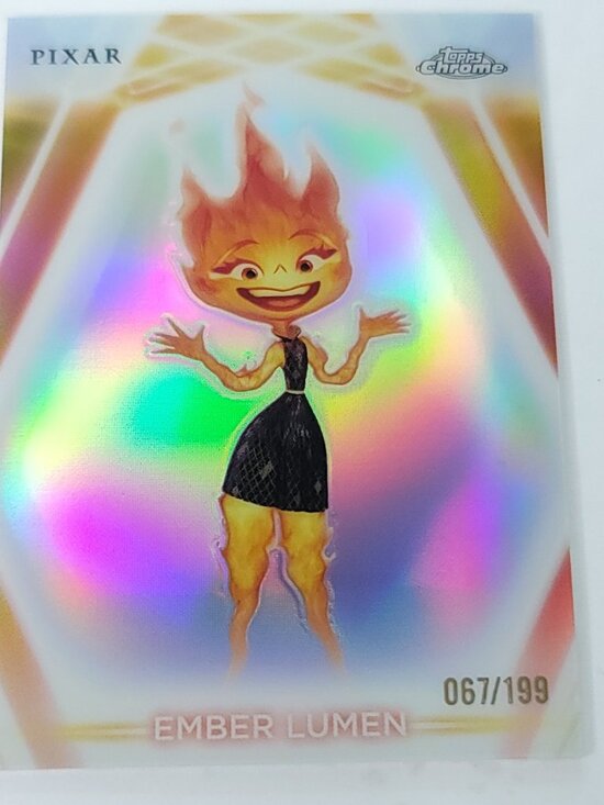 Ember Lumen Topps 2026 Disney Neon Holo Chrome Refractor  Ember Lumen Topps 2026 Disney Neon Holo Chrome Refractor Limited 067/199
